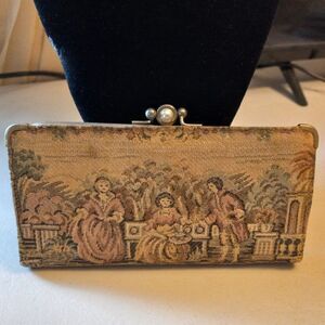 Vintage Baronet Leather/Tapestry Wallet